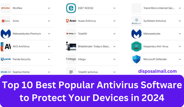 Top 10 Best Antivirus Software to Protect Your Devices in 2024